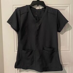 Med Couture Women’s Pewter 3 pocket v neck scrub top xsmall